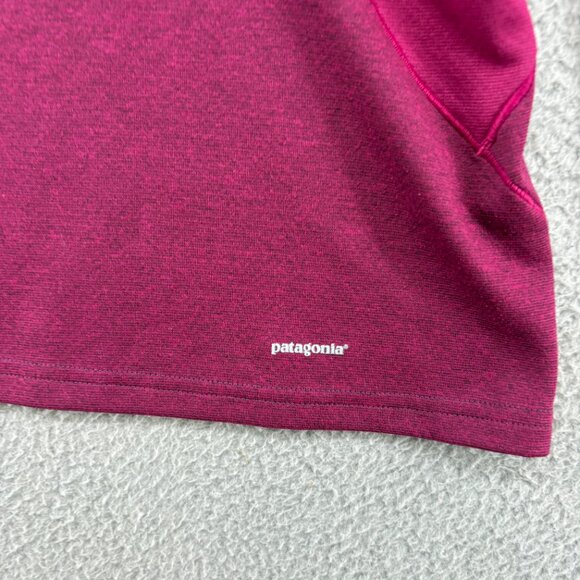 Patagonia Women’s Capilene Midweight Zip Neck Pullover Top Small Pink Purple - Picture 6 of 9